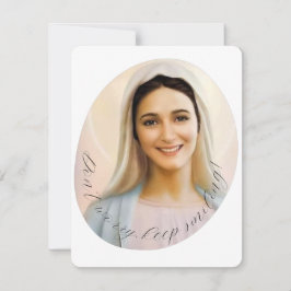 Virgen María Católica Funeral Memorial Tarjeta San