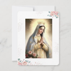 Virgen María Católica Funeral Memorial Tarjeta San