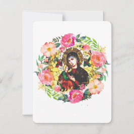 Virgen María Católica Funeral Memorial Tarjeta San