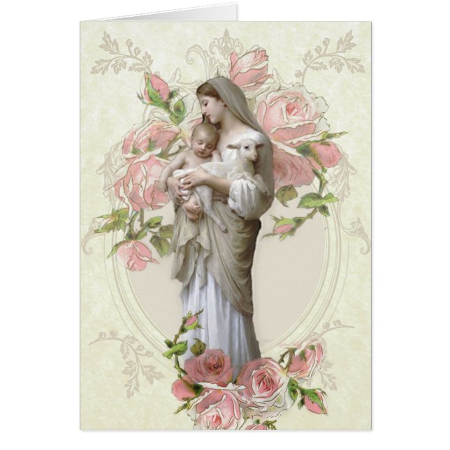 Virgen María Compasión Funeral Tarjeta Santa Graci (Frente)
