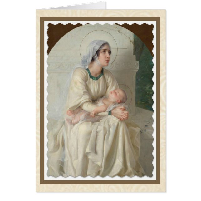 Virgen María con el niño Jesús durmiendo (Frente)