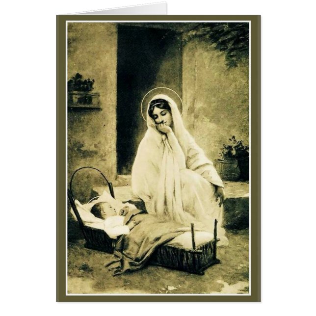 Virgen María con el pesebre de Jesús del niño (Frente)