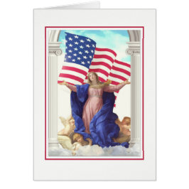 VIRGEN MARÍA DE LA BANDERA AMERICANA DE LOS