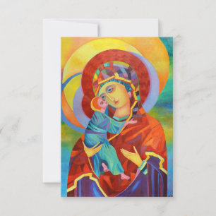 Virgen María e hijo Nuestra Señora postal