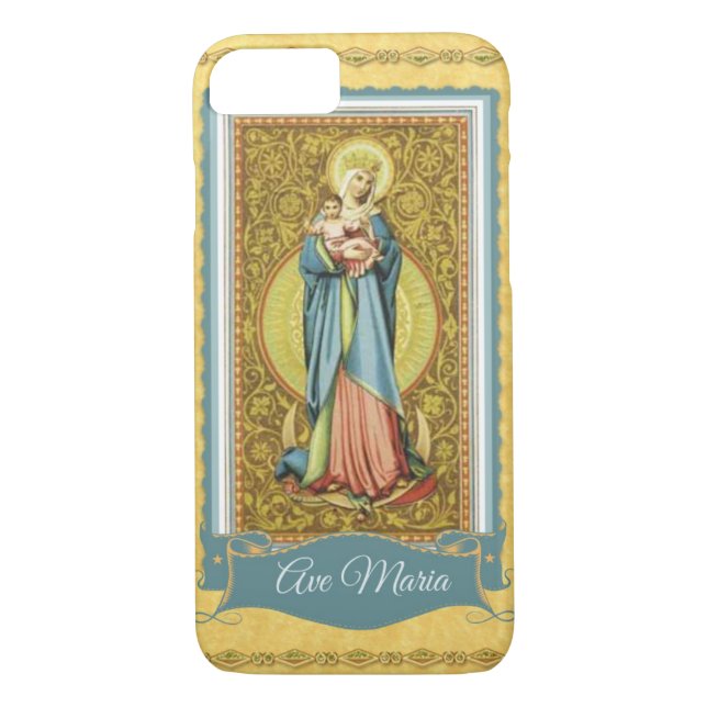 Virgen María Jesús Imagen en el Funda del iPhone 7 (Reverso)
