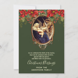 Virgen María Jesús Navidad Religiosa Vintage