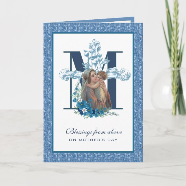 Virgen María Jesús Oración Católica Tarjeta Religi (Anverso)
