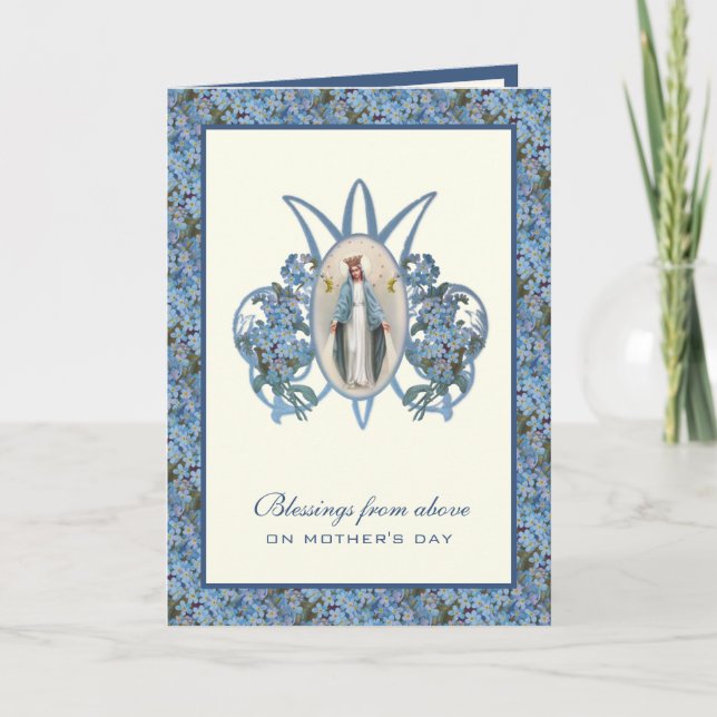 Virgen María Jesús Oración Católica Tarjeta Religi (Anverso)