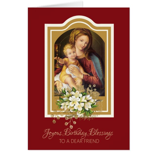 Virgen María Jesús Sangre Preciosa religiosa (Frente)
