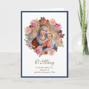 Virgen María Jesús Tarjeta de Día de la Madre Reli