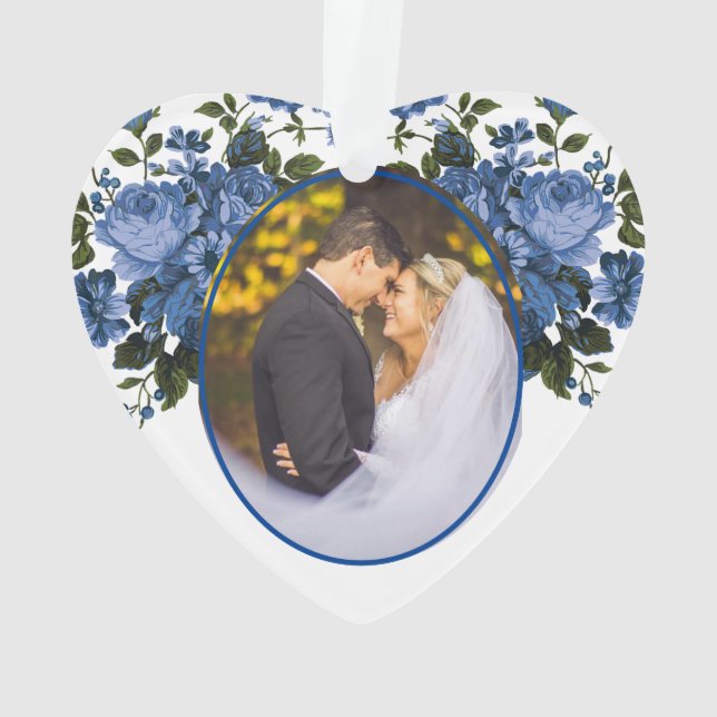 Virgen María Rosas religiosos Foto ornamento de en (Reverso)