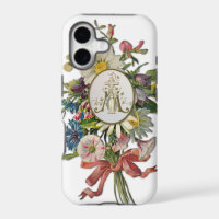 Virgen María Santísima Religiosa Floral Vintage