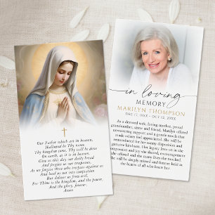 Virgen María Tarjeta de condolencias del Padrenues