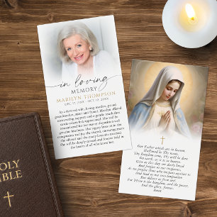 Virgen María Tarjeta de condolencias del Padrenues