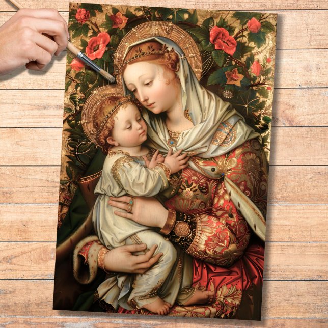 Virgen María Y El Niño Jesús 2 Papel De Desengaño (Subido por el creador)