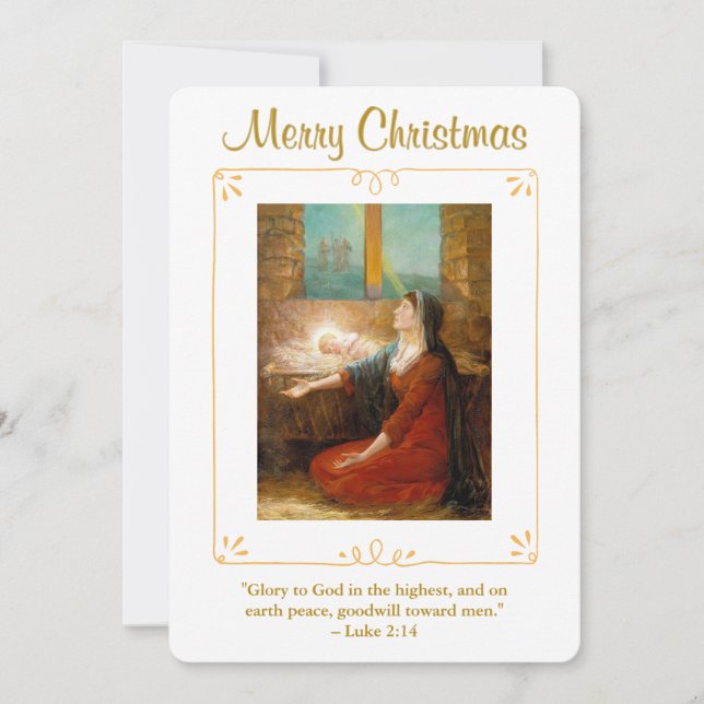 Virgen María y Niño Jesús Navidad Religiosa (Anverso)