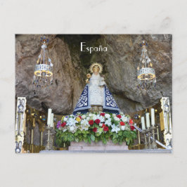 Virgen postal de Covadonga en Asturias, España