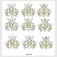 Virgen religiosa María Floral Elegante Pegatina Vi