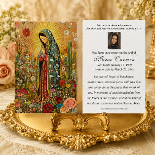 Virgen religiosa María Guadalupe Funeral católico