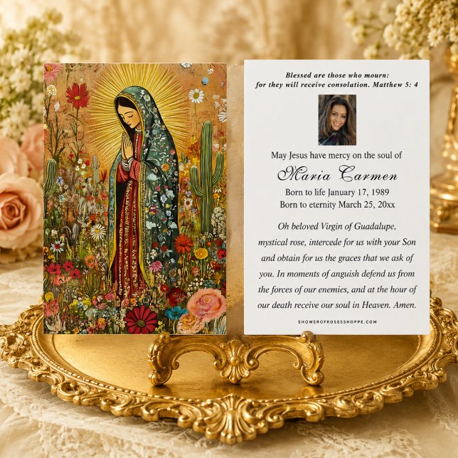 Virgen religiosa María Guadalupe Funeral católico (Subido por el creador)