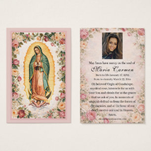 Virgen religiosa María Guadalupe Funeral Católico