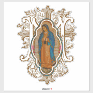 Virgen religiosa María Guadalupe Pegatina españo