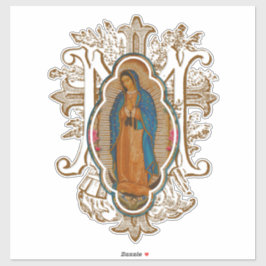 Virgen religiosa María Guadalupe Pegatina española
