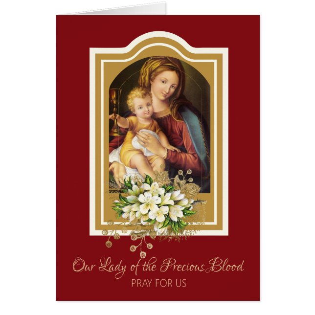Virgen Religiosa María Jesús Sangre Preciosa (Frente)