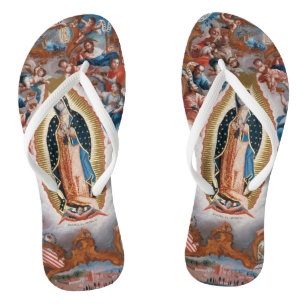 "Virgen sandalias del arte de Guadalupe"