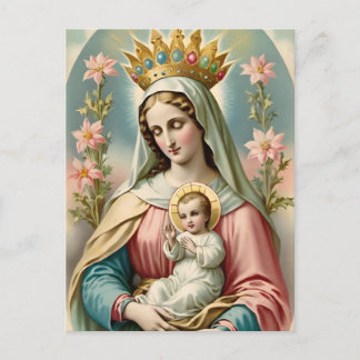 Virgen Vintage María Postales Católicas