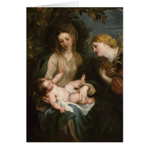 Virgen y niño con el santo Catherine de Alexandr