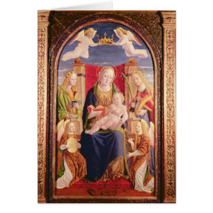 Virgen y niño con los músicos y los santos del