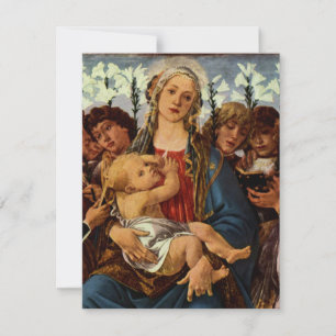 Virgen y Niño con ocho ángeles por Botticelli