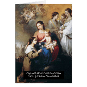 Virgen y niño con san Rosa