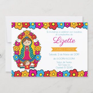 VIRGENCITA — INVITACIÓN PARA CUMPLEAÑOS