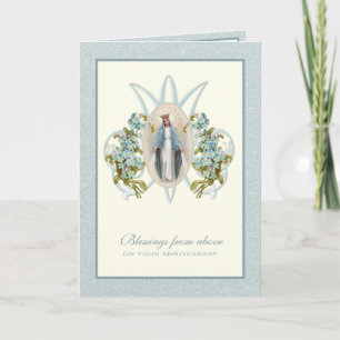 Virgin Mary Aniversario Boda Tarjeta religiosa