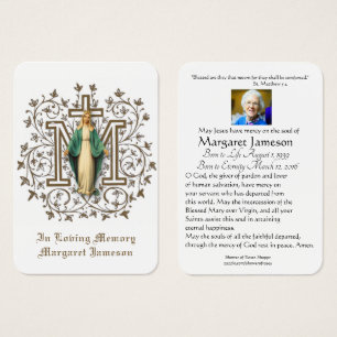 Virgin Mary Católica Funeral Memorial Santa -