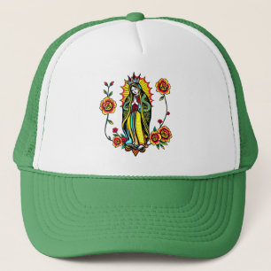 Virgin Mary con sombrero de camionero para Rosas