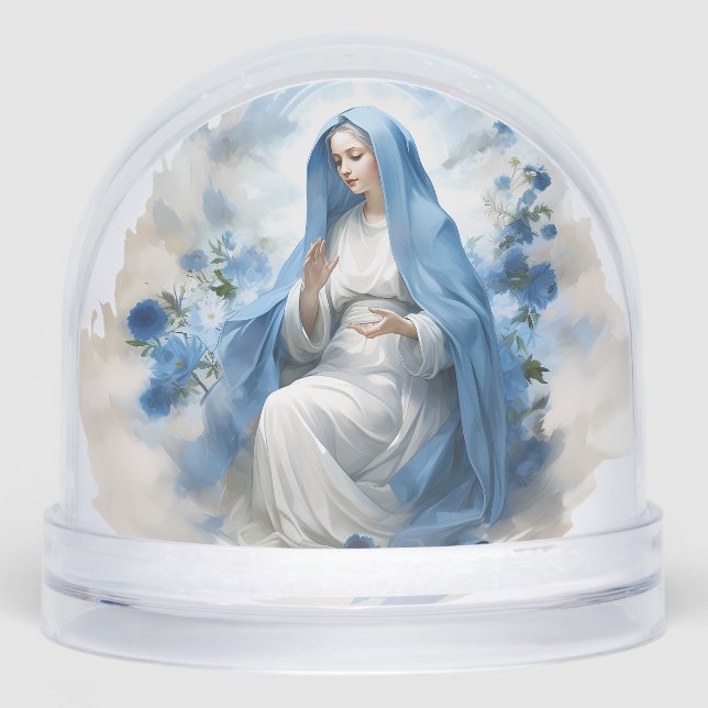 Virgin Mary in Whites and Blues with Roses (Anverso)