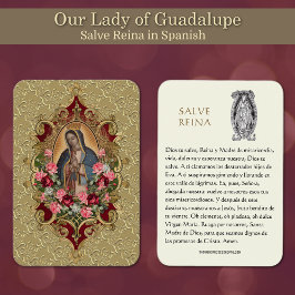 Virgin Mary Salve Reina Oración Española Tarjeta S