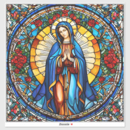 Virgin Mary Stained Glass Pegatina para casa o aut