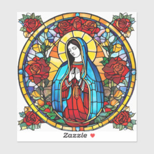 Virgin Mary Stained Glass Pegatina para casa o aut
