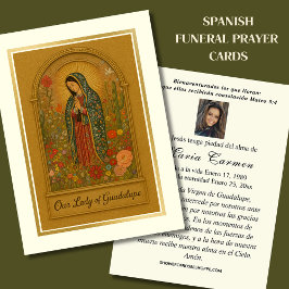Virgin México Guadalupe Oración Funeral Española