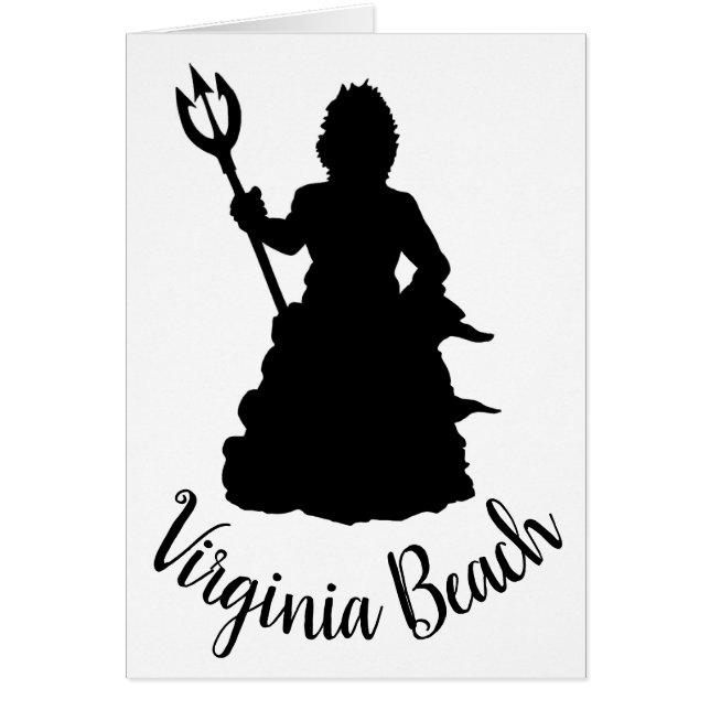 Virginia Beach, VA Neptune Statue Silhouette (Frente)