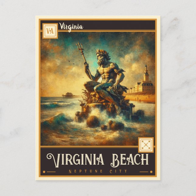 Virginia Beach, Virginia | Postal de época (Anverso)