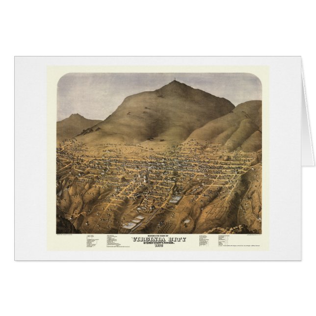 Virginia City, mapa panorámico del nanovoltio - (Anverso (Horizontal))
