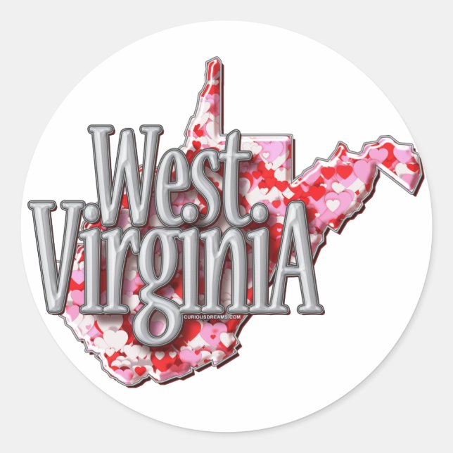 Virginia Occidental por completo de los pegatinas (Anverso)