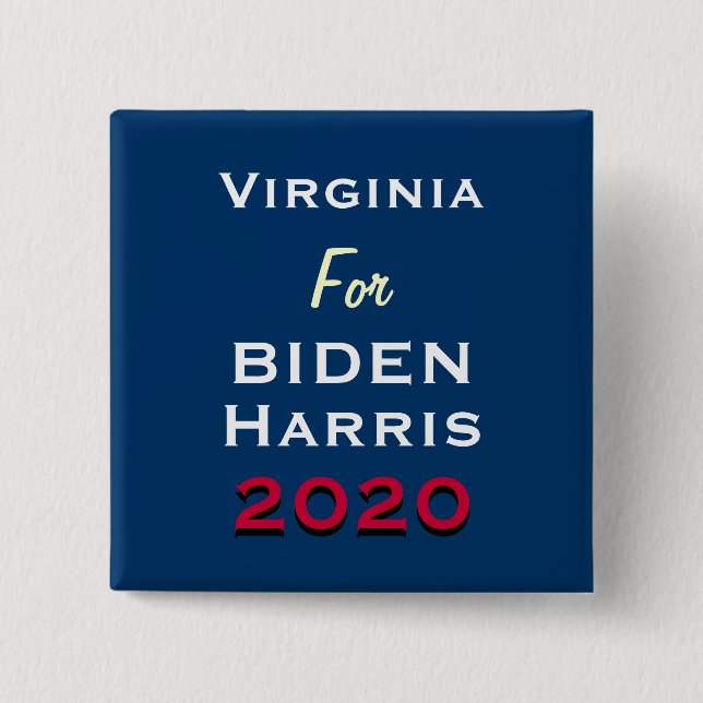 Virginia Para El Botón De Campaña BIDEN HARRIS 202 (Anverso)