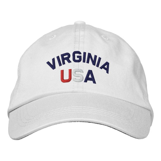 Virginia USA Embroidered White Gorra (Anverso)