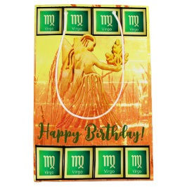 Virgo - Bolsa de regalo de cumpleaños medio feliz